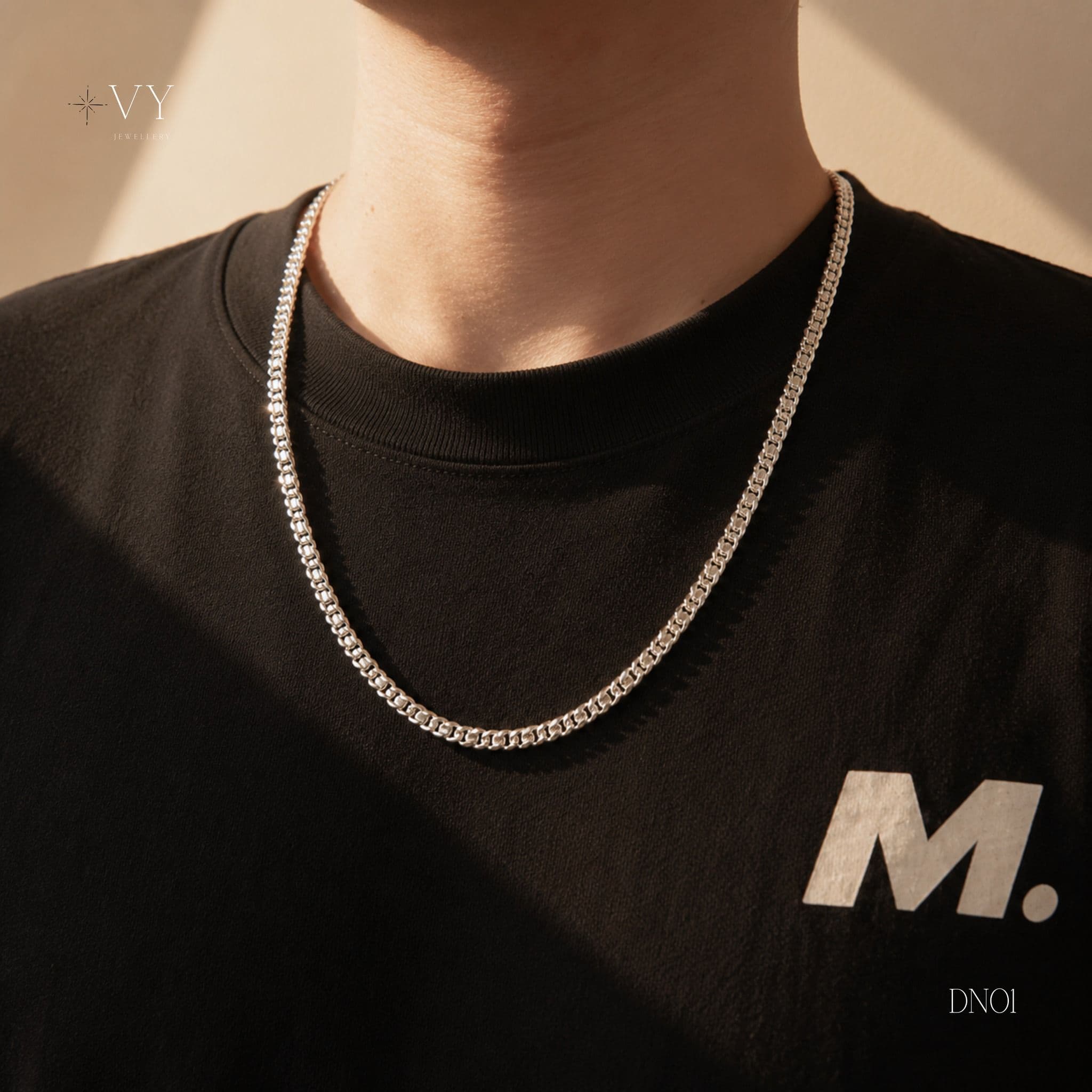 Men's Silver Curb Chain Necklace