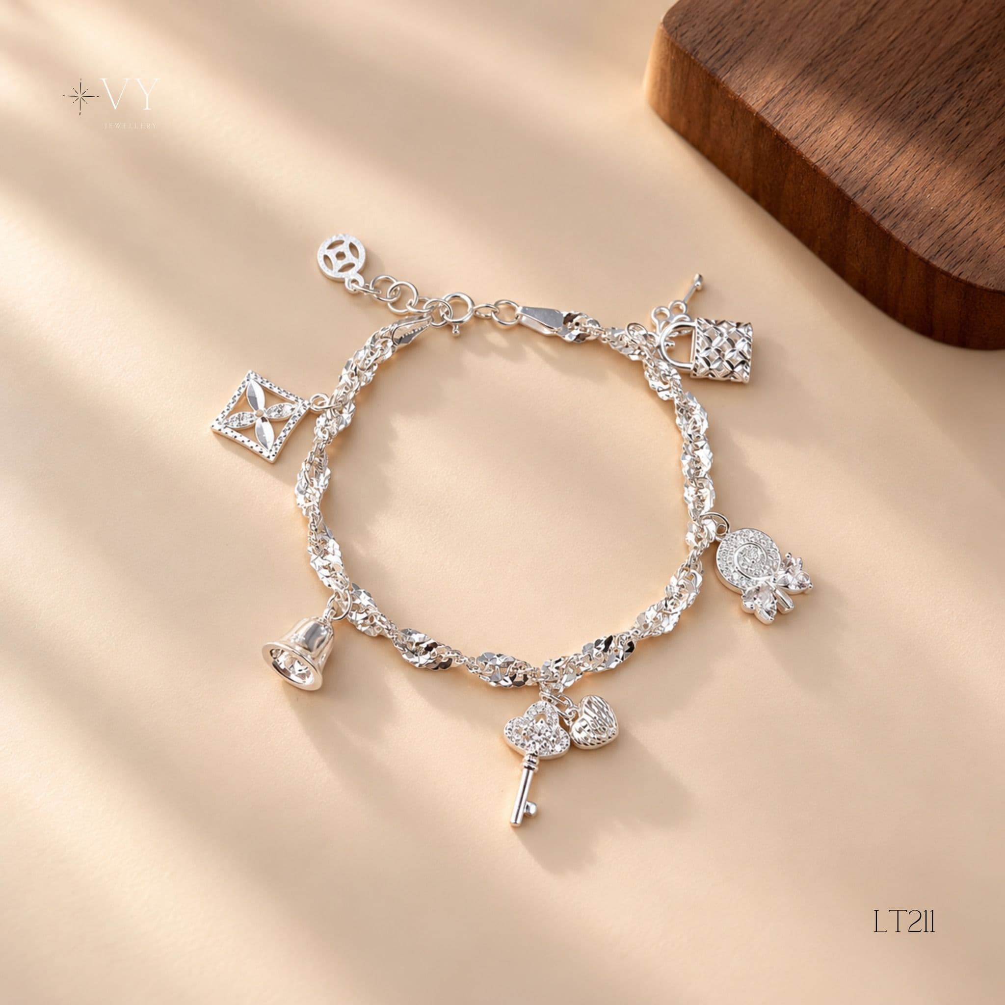 Silver Lucky Charm Bracelet
