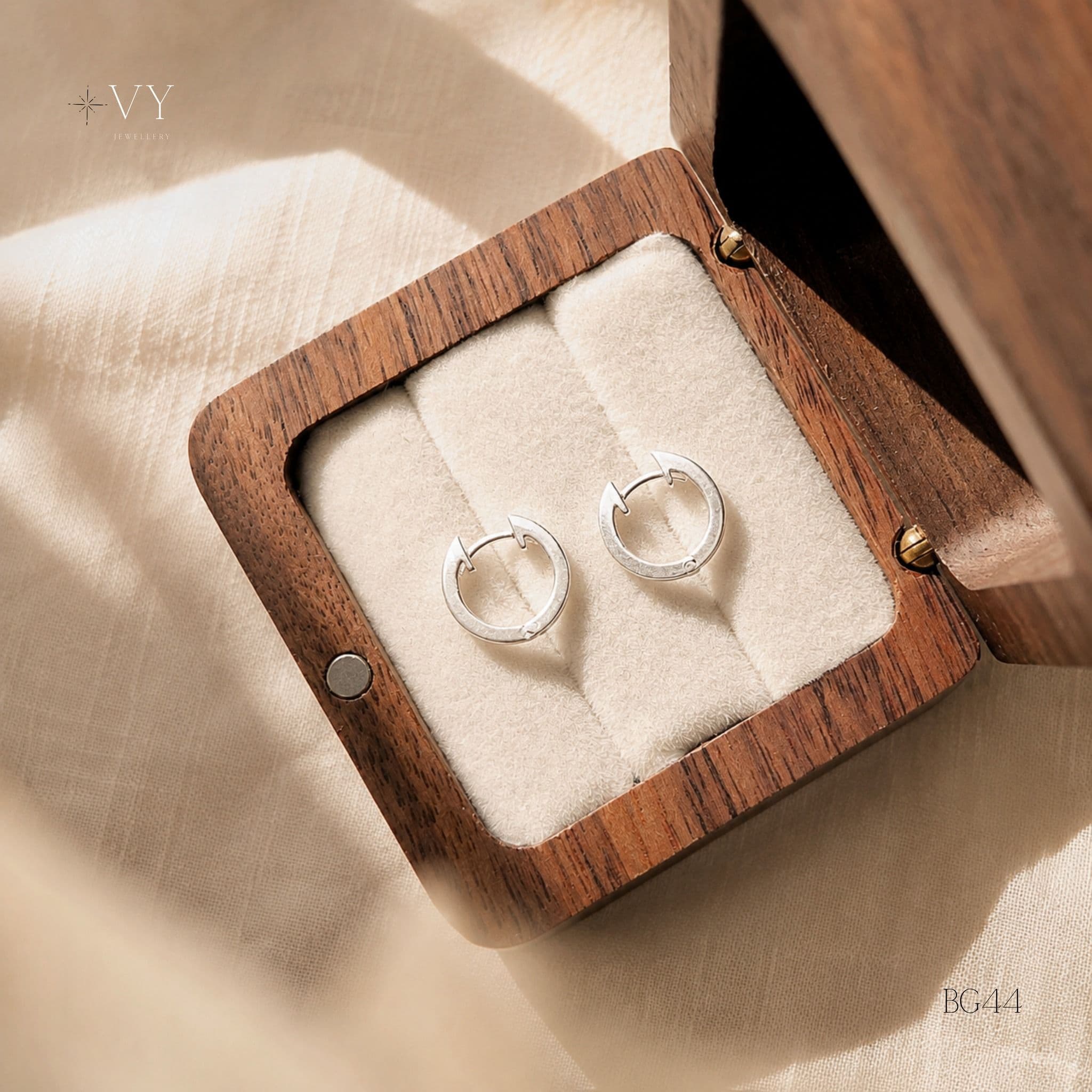 Plain Silver Huggie Hoop Earrings